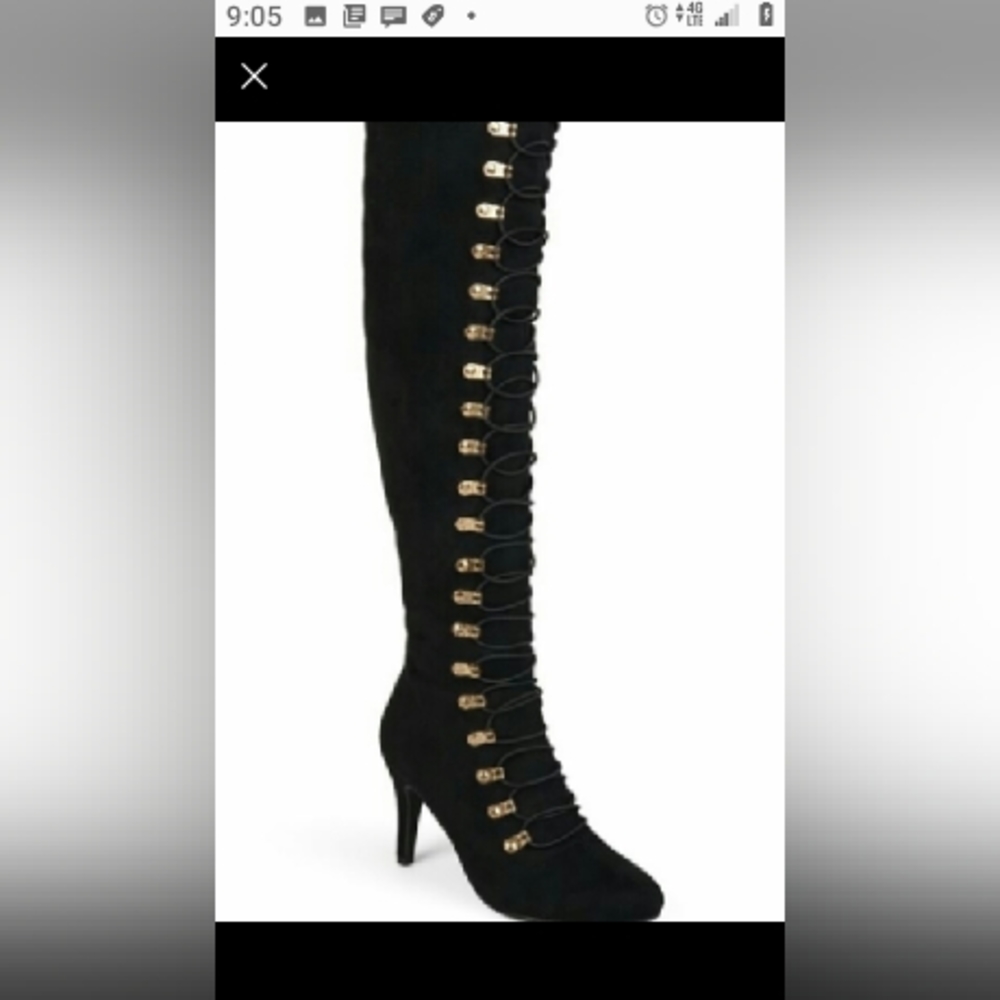 Laceup over knee heeled boots